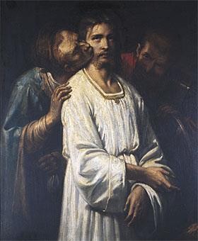 Le Baiser de Judas figur Maler Thomas Couture Ölgemälde